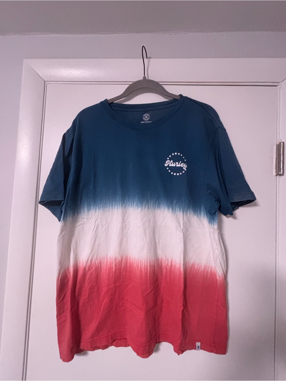 Hurley Navy Blue Tee with White Logo Print